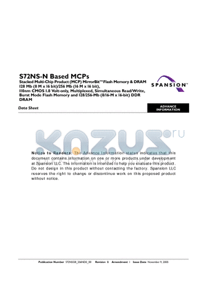S72NS128NE0ZJW120 datasheet - Based MCPs