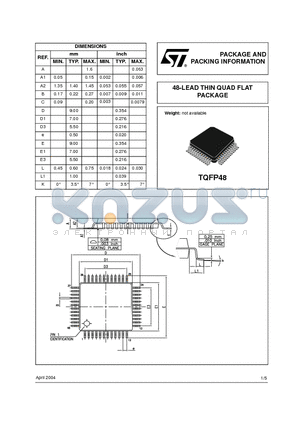 TQFP48 datasheet - 48-LEAD THIN QUAD FLAT