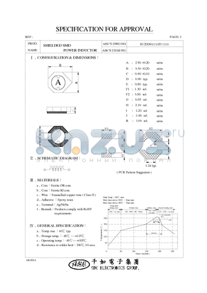 SU2009220YP datasheet - SHIELDED SMD POWER INDUCTOR