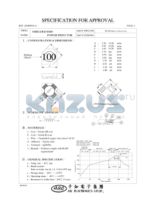 SU30141R2YL datasheet - SHIELDED SMD POWER INDUCTOR