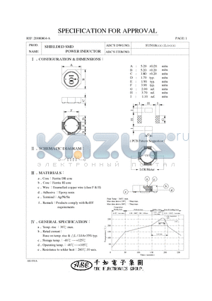 SU5018100YL datasheet - SHIELDED SMD POWER INDUCTOR