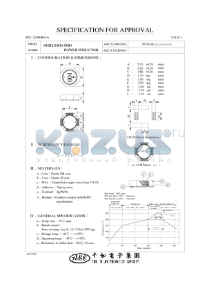 SU5018150YL datasheet - SHIELDED SMD POWER INDUCTOR