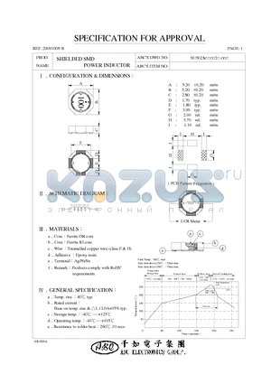 SU5028220Y2 datasheet - SHIELDED SMD POWER INDUCTOR