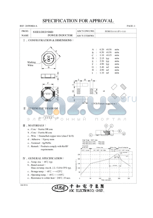 SU60111R4YF datasheet - SHIELDED SMD POWER INDUCTOR