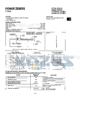 UZ134HR2 datasheet - POWER ZENERS