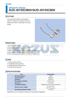 SUD-40165CB00 datasheet - Ultrasonic Sensor