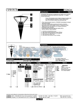 TR35 datasheet - Bollard