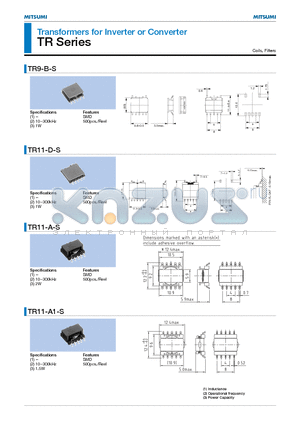TR9-B-S datasheet - Transformers for Inverter or Converter