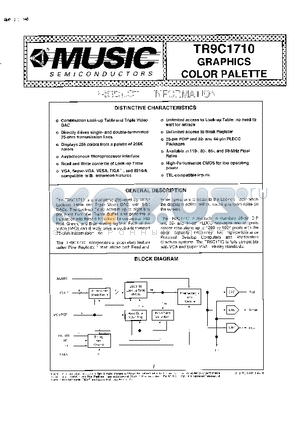 TR9C1710-11 datasheet - GRAPHICS COLOR PALETTE