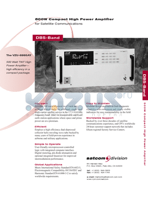 VZU-6995AY datasheet - 500W Compact High Power Amplifier