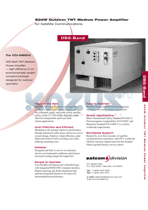 VZU-6995VX datasheet - 500W Outdoor TWT Medium Power Amplifier