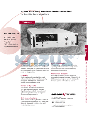 VZX-6984A4 datasheet - 400W Compact Medium Power Amplifier