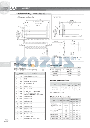 WG12232G datasheet - WG12232B