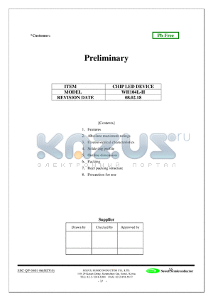 WH104L-H datasheet - CHIP LED DEVICE