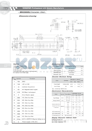 WH2002L datasheet - WH2002L