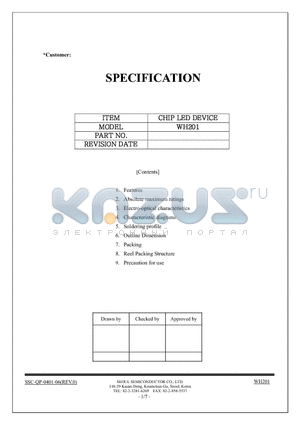 WH201 datasheet - CHIP LED DEVICE