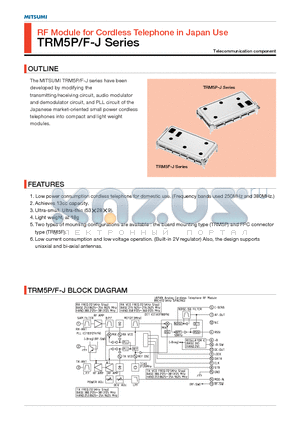 TRM5F-J datasheet - RF Module for Cordless Telephone in Japan Use