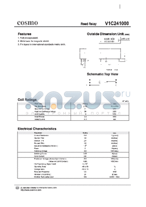 V1C241000 datasheet - Reed Relay