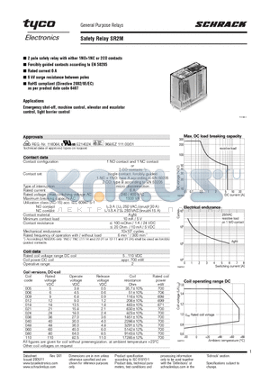V23047-A1005-A511 datasheet - Safety Relay SR2M