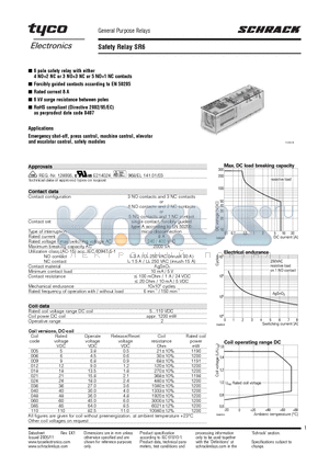 V23050-A1012-A533 datasheet - Safety Relay SR6