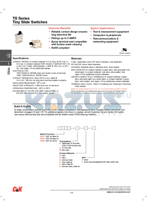 TS01AB datasheet - Tiny Slide Switches