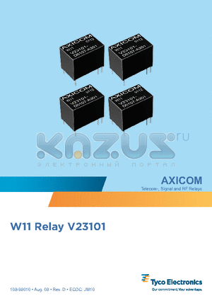 V23101-D0101-A201 datasheet - 1 pole PCB relay, non-polarized