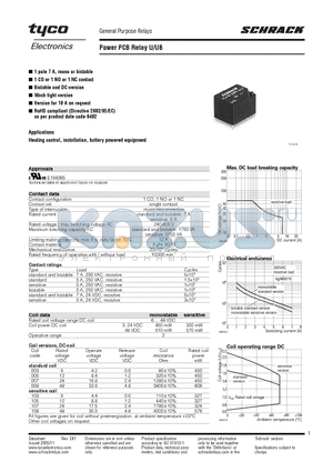 V23148-A0005-A101 datasheet - Power PCB Relay U/UB