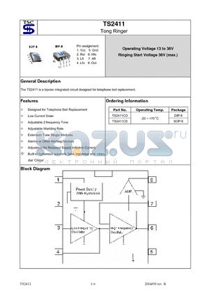 TS2411CS datasheet - Tong Ringer