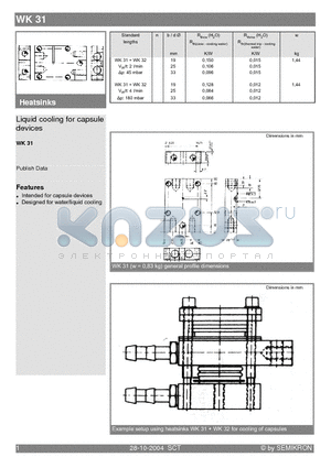 WK31_04 datasheet - Liquid cooling for capsule devices