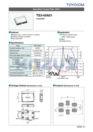 TS3-45A01 datasheet - 3-pole MCF