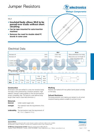 WLT0852 datasheet - Jumper Resistors