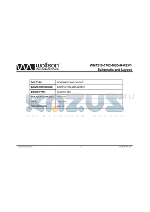 WM7210-1702-MS5-M-REV1 datasheet - Schematic and Layout