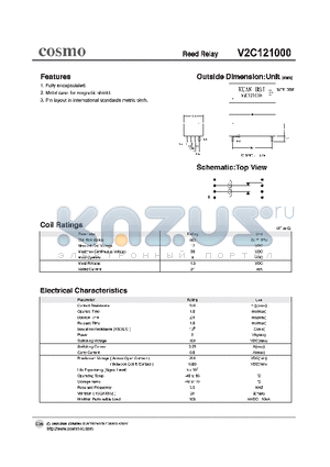 V2C121000 datasheet - Reed Relay