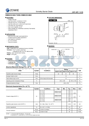 WMSCD102H datasheet - Schottky Barrier Diode