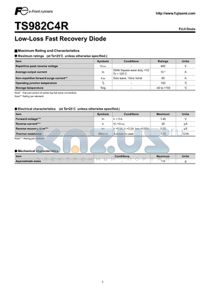 TS982C4R datasheet - Low-Loss Fast Recovery Diode