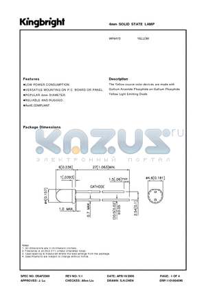 WP44YD datasheet - 4mm SOLID STATE LAMP