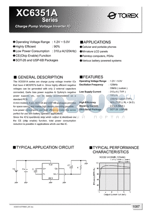 XC6351A035DL datasheet - Charge Pump Voltage Inverter IC