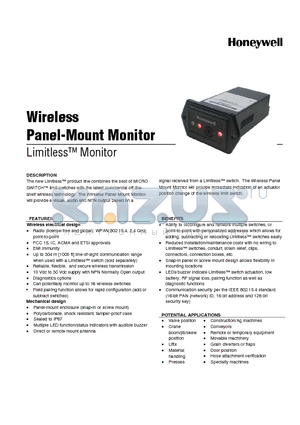 WPMM1A04A datasheet - Wireless Panel-Mount Monitor