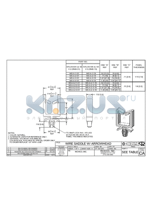 WS-A-2-3-19 datasheet - WIRE SADDLE W/ ARROWHEAD