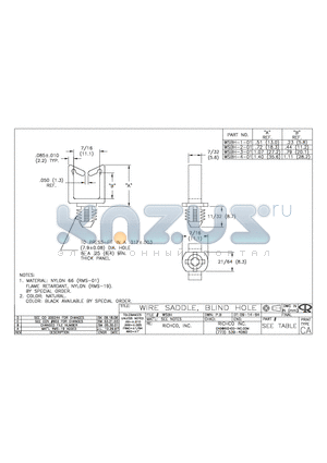 WSBH-3-01 datasheet - WIRE SADDLE, BLIND HOLE