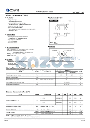 WSCD220H datasheet - Schottky Barrier Diode