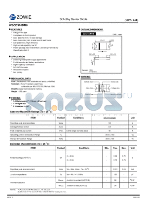 WSCD310DMH datasheet - Schottky Barrier Diode