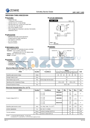 WSCD32H datasheet - Schottky Barrier Diode