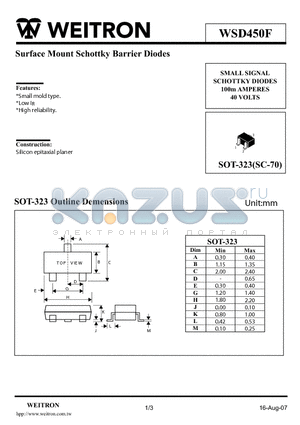 WSD450F datasheet - Surface Mount Schottky Barrier Diodes