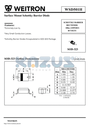 WSD501H datasheet - Surface Monut Schottky Barrier Diode