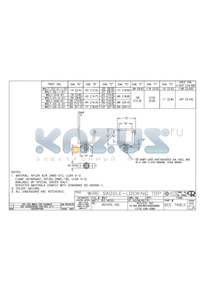 WSLT-03-3-01 datasheet - WIRE SADDLE-LOCKING TOP