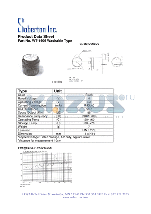 WT-1606 datasheet - Washable Type