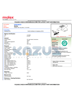 WT-1814 datasheet - Ultimate Wire Tap, Blue, 14-18 AWG