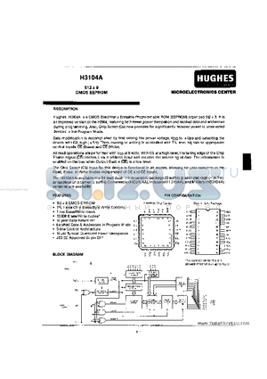 HI3104A datasheet - 512*8 CMOS EEPROM