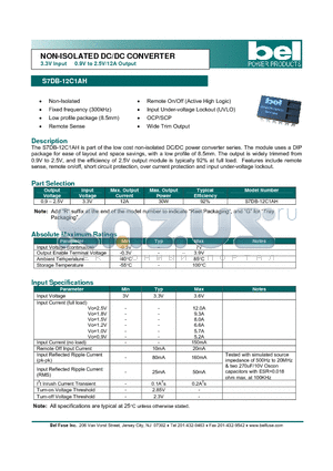 S7DB-12C1AH datasheet - NON-ISOLATED DC/DC CONVERTER